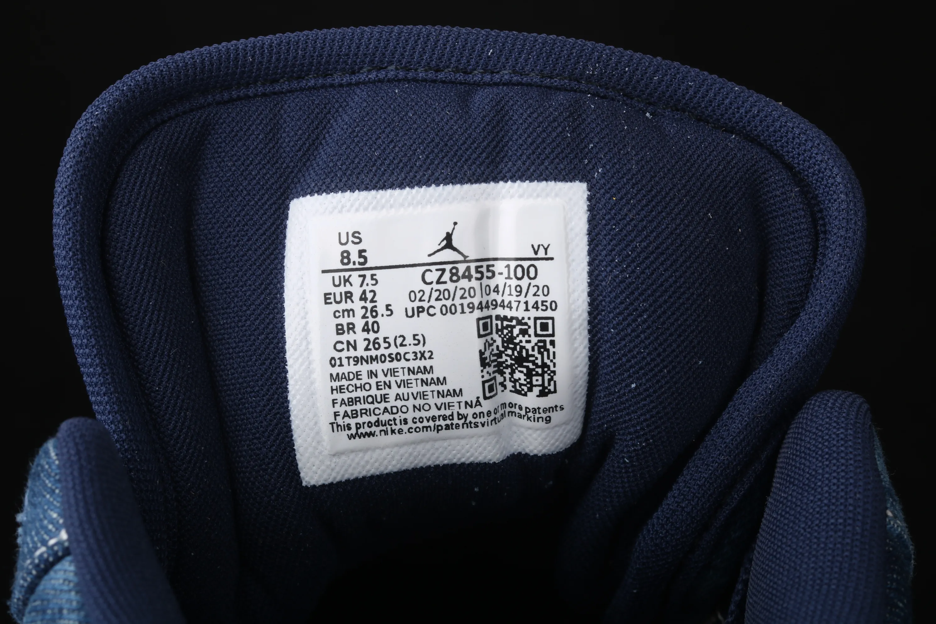 All categories Air Jordan Jordan series basketball shoes Air Jordan 1 Low Air Jordan 1 Low AJ1 Joe 1 denim blue low-top top culture and leisure sports sneakers CZ8455-100